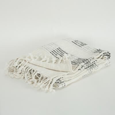 Rizzy Home Modern Stripe Hand Loomed Throw