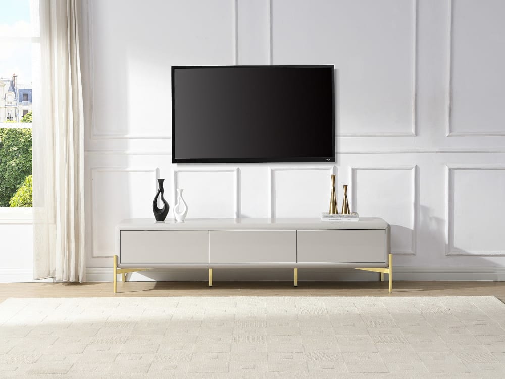 Unique Mueble bajo de tv madera beige