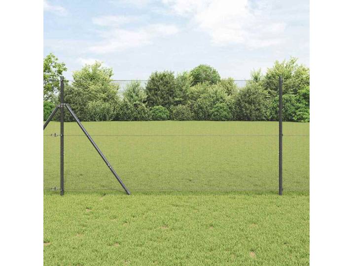 vidaXL Doppelstabmattenzaun 2500 x 140 cm Grau