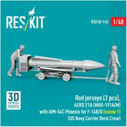 ResKit Red jerseys (2 pcs), AERO 21A (MHU-191A/M) with AIM-54C Phoenix for F-14B/D (scene 1) (US Navy Carri