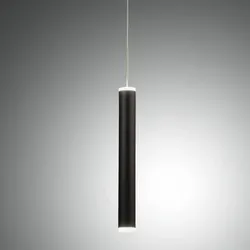 Prado LED Pendelleuchte im Röhrenstil mit Ober- und Unterlicht in Schwarz dimmbar von Fabas Luce