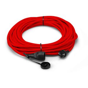 Trotec Verlängerungskabel 7333000372, für außen IP44, Schutzkontakt, Kabeltyp H07RN-F aus Gummi, rot, 15 m