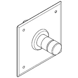 KWC Aquarotter Durchgangsventil, F3, hydraulisch, o. Mischung, UP, Umrüstung 23051024, 2030058483 2030058483