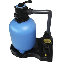 Sandfilteranlage KWAD "Top Mount 400", blau (blau, schwarz), B:50cm H:92cm L:74cm, Kunststoff, Materialmix, Filteranlagen, Pumpenleistung ca. 6,6 m3/h