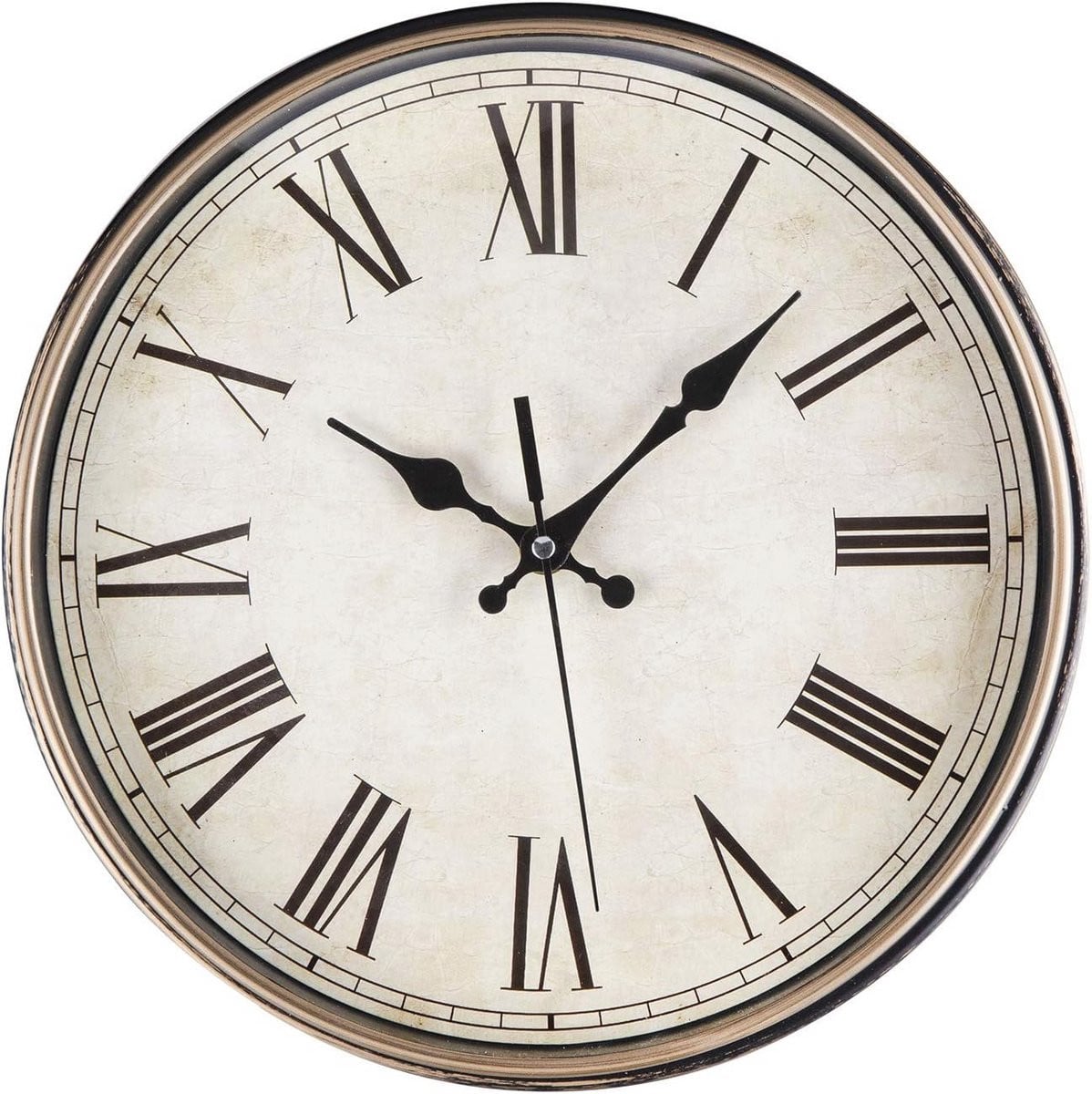 Geruisloze Vintage Wandklok met Romeinse Cijfers, Diameter: 30 cm