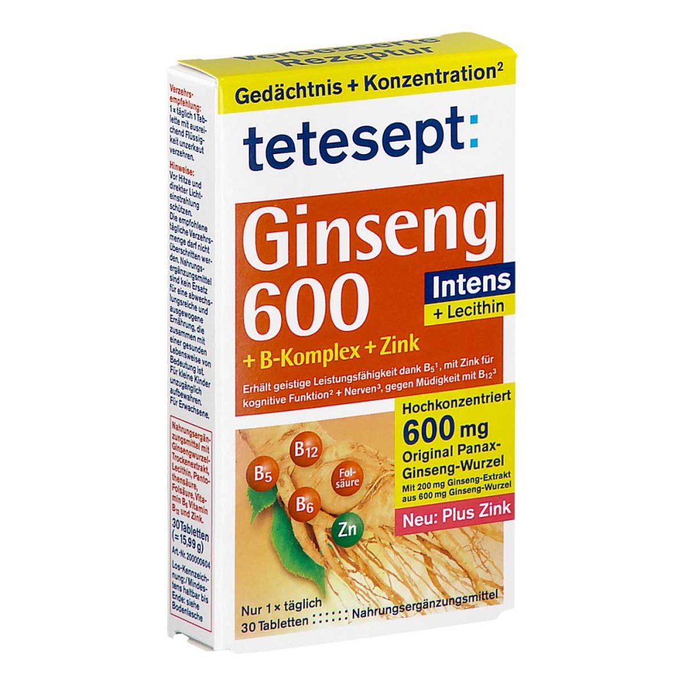 Merz Consumer Care GmbH Tetesept Ginseng 600 Filmtabletten 18490364