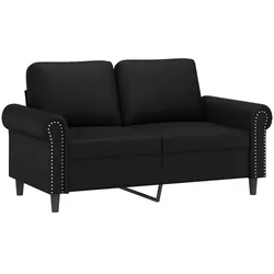vidaXL 2-Sitzer-Sofa Schwarz 120 cm Kunstleder