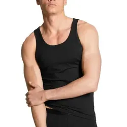 Calida 2P Natural Benefit Athletic Shirt Schwarz Baumwolle Small Herren