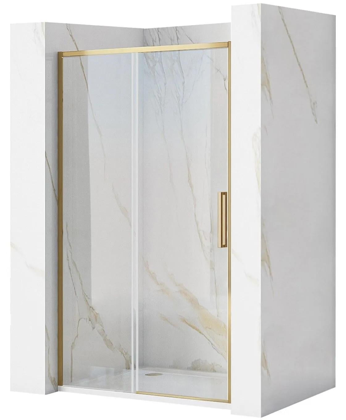Rea Rapid Slide 140 douche schuifdeur, geborsteld goud