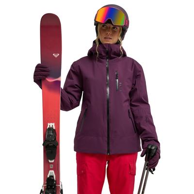 Snowboardjacke ROXY "20K Ice Haven", Damen, Gr. M, schwarzberry wine, Obermaterial: 100% Polyester., Jacken Snowboardjacke