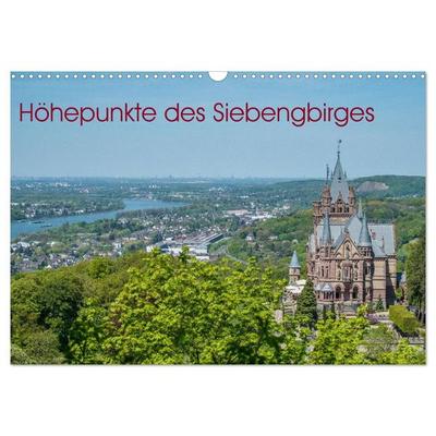Höhepunkte des Siebengebirges (Wandkalender 2027 DIN A3 quer), CALVENDO Monatskalender