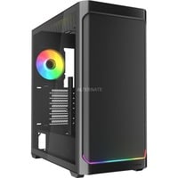 AK4W RGB Strip, Tower-Gehäuse schwarz, Tempered Glass