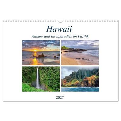 Hawaii - Vulkan- und Inselparadies im Pazifik (Wandkalender 2027 DIN A3 quer), CALVENDO Monatskalender