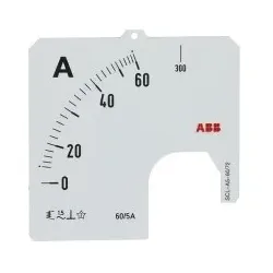 ABB SCL-A5-60/72 Amperemeter Skale Stromwandleranschluss 60/5A 2CSG122159R5011 SCLA56072
