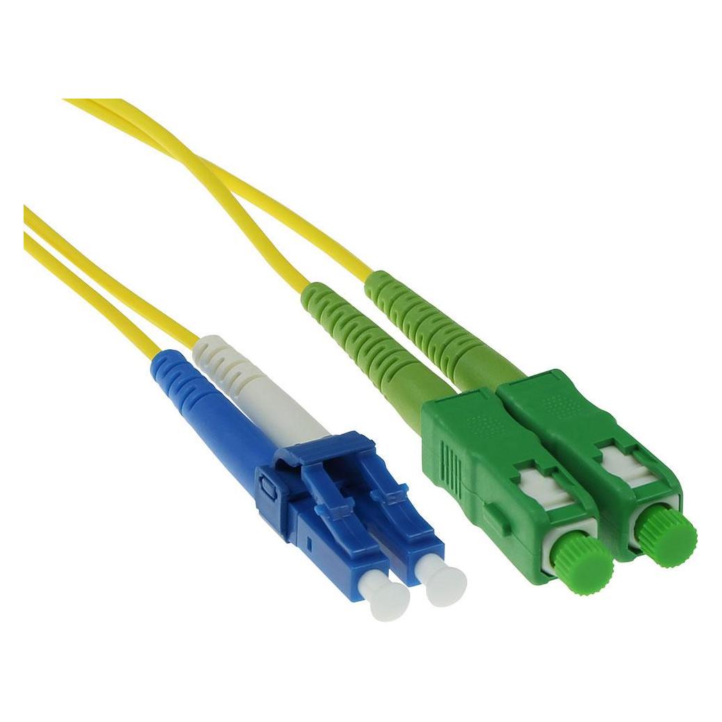 ACT 50 meter LSZH Singlemode 9/125 OS2 fiber patch cable duplex with SC/APC and LC/PC connectors (50 m) (RL8850)