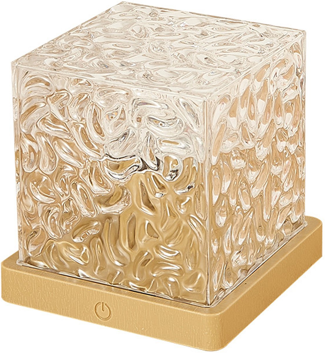 Multicolor LED Kristal Cube Projector met Water Ripple Effect en Touchbediening voor op Tafel