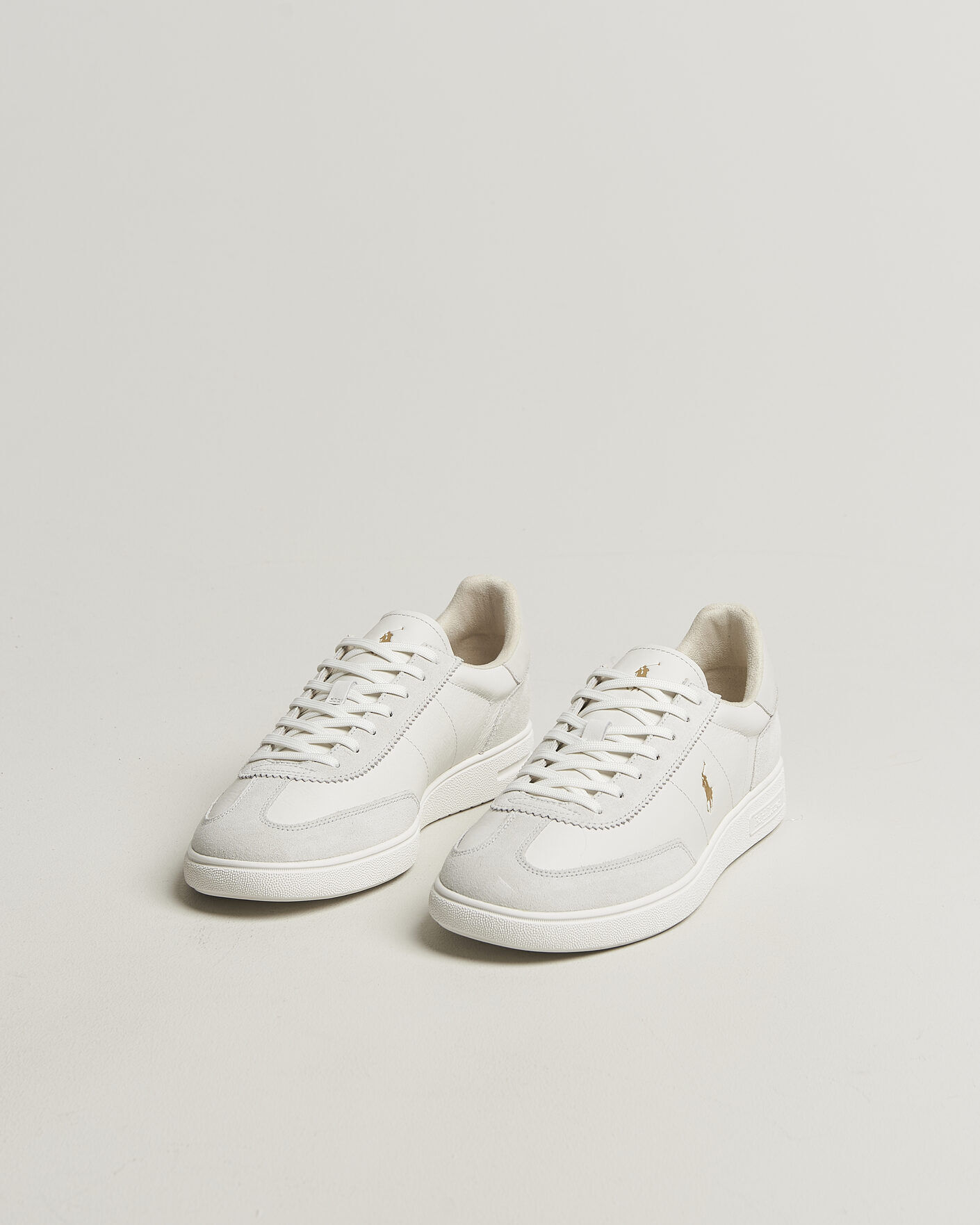 Polo Ralph Lauren Bedford Leather/Suede Sneakers Bianco men EU40 Hvid