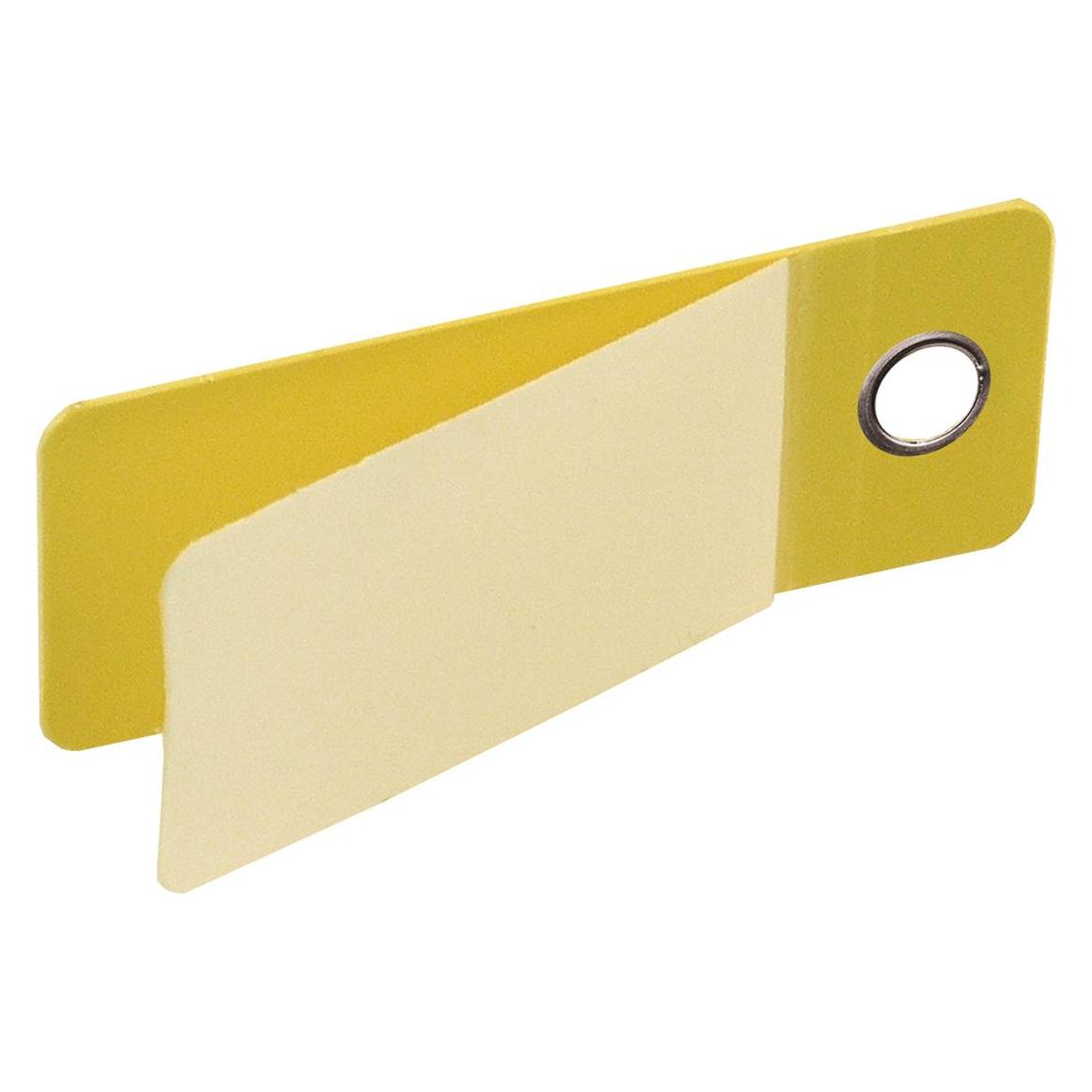 Brady LT-59x25-B7645-WR, Laminat(TM)-Anhänger + Laminat, Gelb, 59 x 25mm, mit Verstärkungsring (50 (59 mm) (620322)