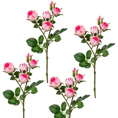 Kunstblume CREATIV GREEN, rosa, H:39cm, Kunststoff, Polyester, Kunstpflanzen, 4er Set
