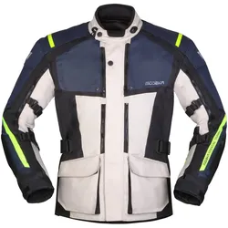 Modeka Varus Motorradjacke - hellgrau-blau - 4XL