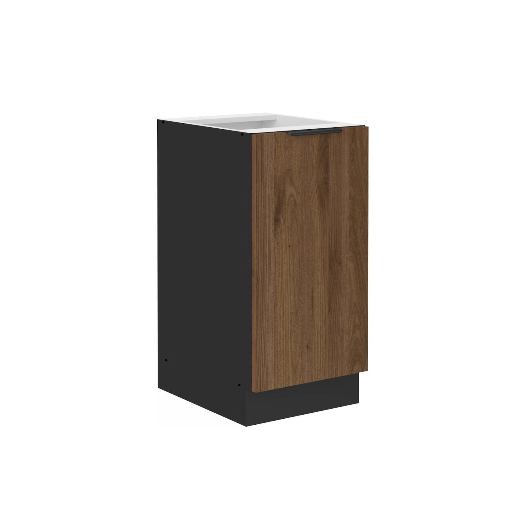 Küchen Unterschrank 40 cm Küche MONZA Okapi Nußbaum Küchenzeile Küchenblock