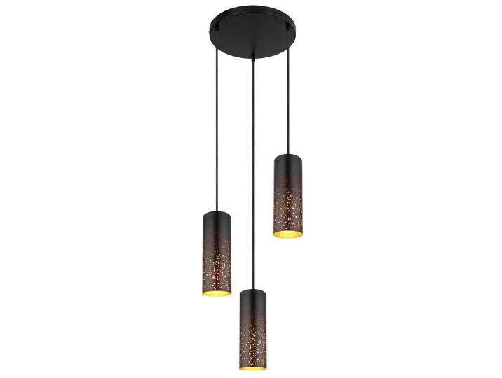 Globo Hängeleuchte, Goldfarben, Schwarz, Metall, 150 cm, Lampen & Leuchten, Innenbeleuchtung, Hängelampen, Pendelleuchte