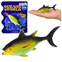Thunfischfigur aus Gummi, dehnbar, realistischer Meeresfisch, 14 cm