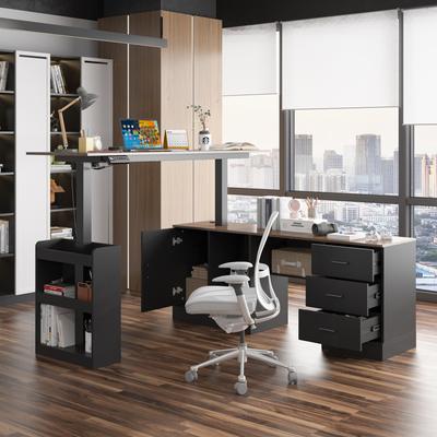 Timechee Sit-to-Stand Desk Spacious and Sturdy with Adjustable Height Feature