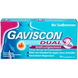 Gaviscon Dual Waldfrucht 250 mg/106.5 mg/187.5 mg 16 ST