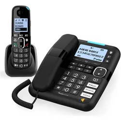 amplicom BigTel 1580 Combo EU, Telefon, Schwarz