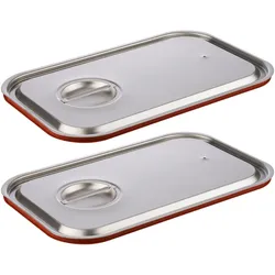 APS GN 1/1 Transport-Steck-Deckel, 2er-Set, Edelstahl, mit Silikondichtung