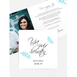 Hochzeitseinladung selbst gestalten mit Spruch und Fotos im Onlinedesigner bei Meine-Kartenmanufaktur.de