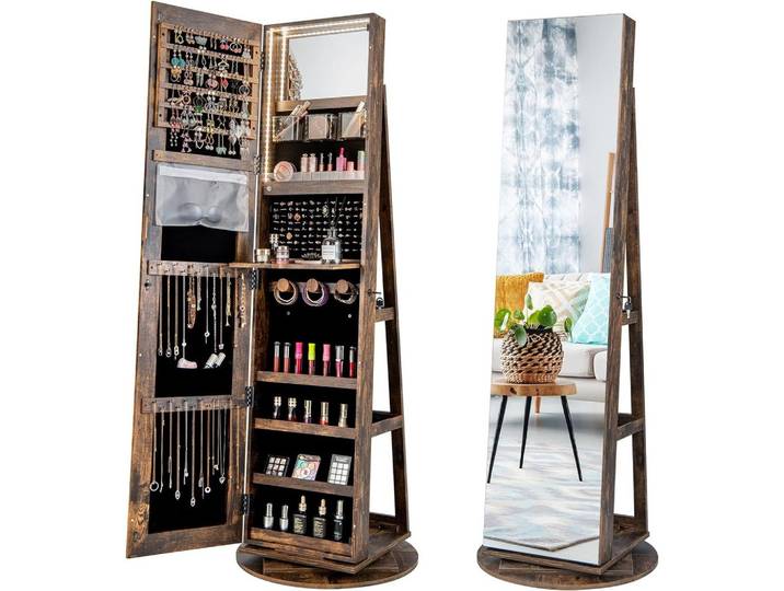 SCHMUCKSCHRANK Vintage Eiche Dekor