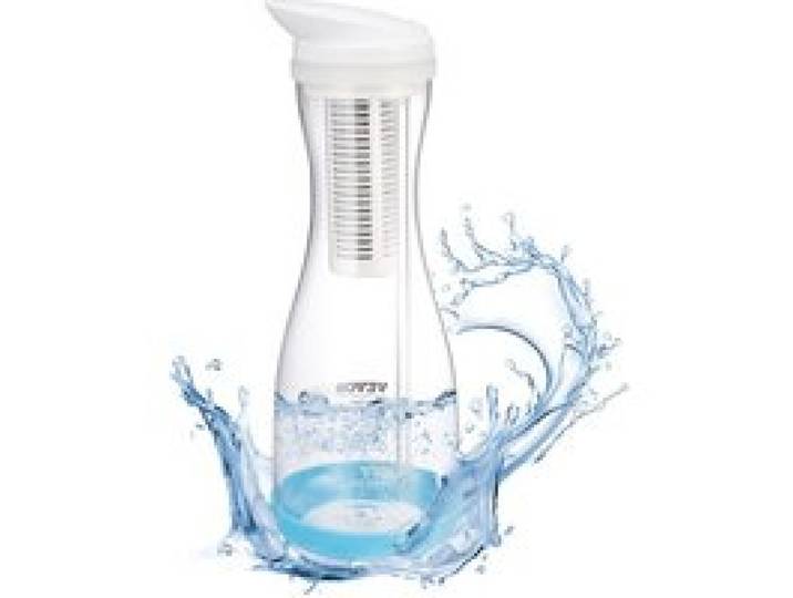 VEVOR Wasserfilter Kanne Wasserfilterkrug 6 Tassen Wasserfilterspender aus Glas, kühlschrankfreundliches Wasserfiltersystem, kein BPA, hält 3 Monate / 800 L, reduziert Chlor Rost Gerüche PFOA/PFOS