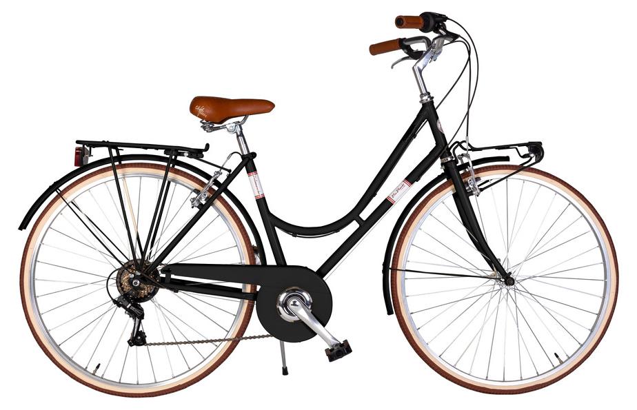 Via Veneto City-Bike Condorino Lady 28" 6V Schwarz "Kaffeesatz" (matt)