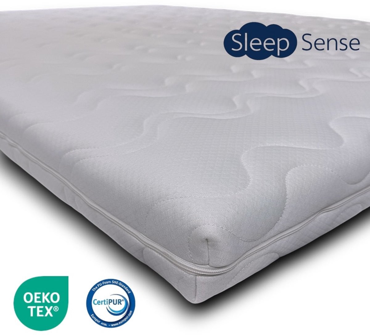 Sleep Sense® topper 90x200 cm - HR Koudschuim topdekmatras - Gemiddeld hard - Anti-allergisch - Met afritsbare hoes
