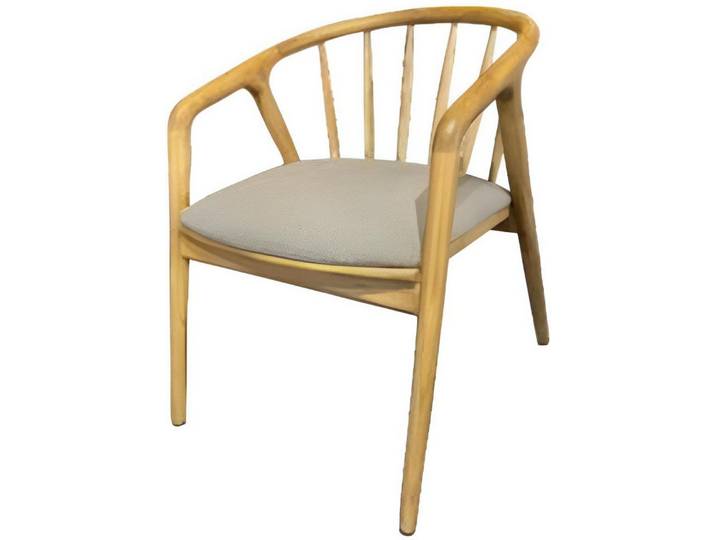 Xlmoebel Esszimmerstuhl XLMOEBEL Esszimmerstuhl mit Holzrahmen und beigem Sitzpolster, Made in Europa
