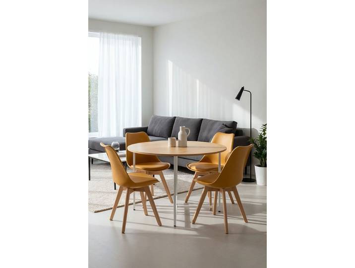 4er Set Synk Basic Stühle - Senf