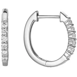 PLATINITY Creolen 12 Brillanten zus. ca. 0,25ct Platin 950