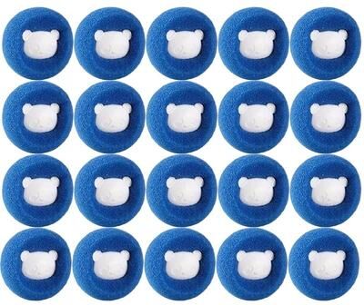 Uplifted Finds Reusable Laundry Pet Hair Remover Ball Fleet blue 20 Pcs