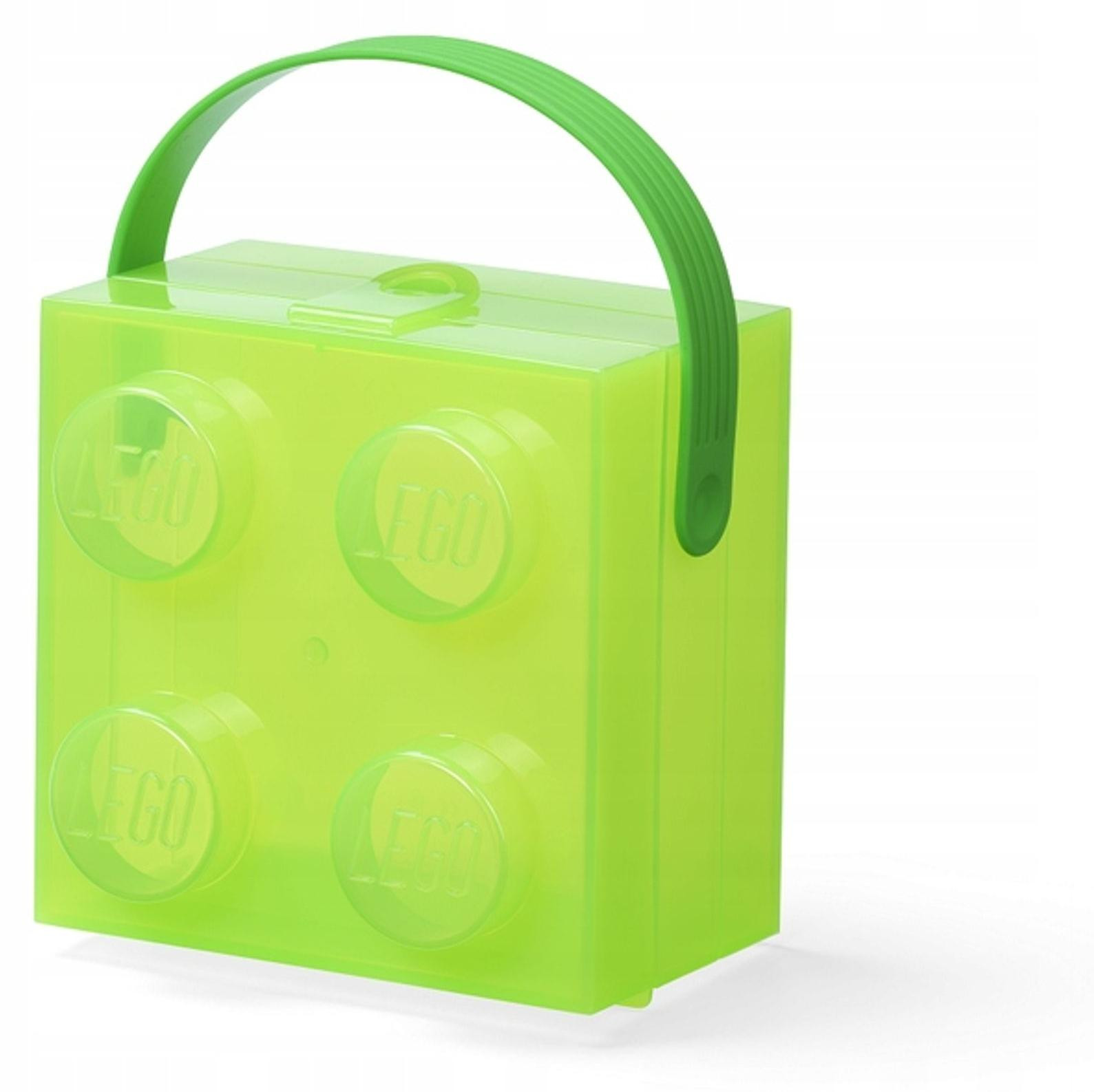LEGO 2x2 bouwsteen transparant groen