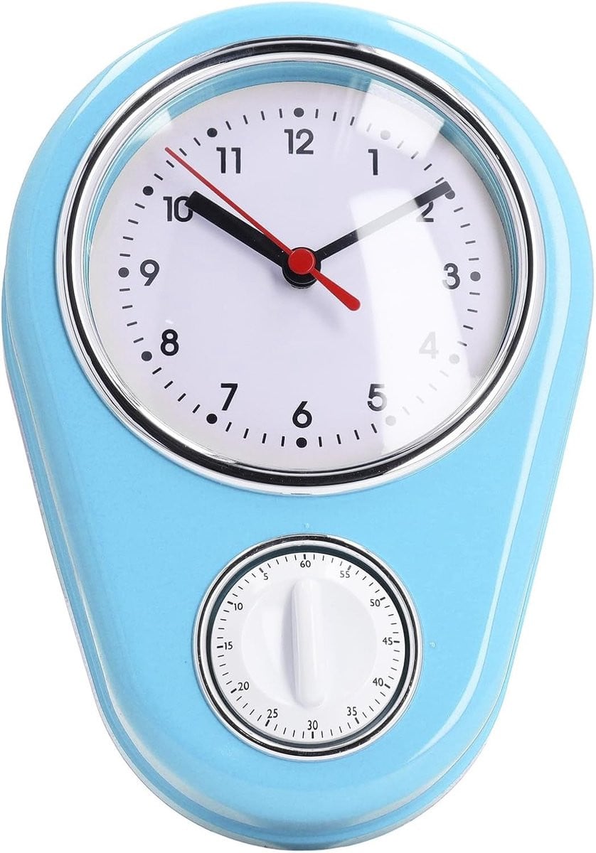 Retro Wandklok 9 Inch - Analoge Stille Quartz Klok voor de Huiskamer en Keuken