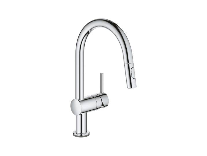 Küchenarmatur GROHE Elektr.-EH-SPT-Batt. Minta Touch , silber (silberfarben), Messing, Armaturen, Küchenarmatur
