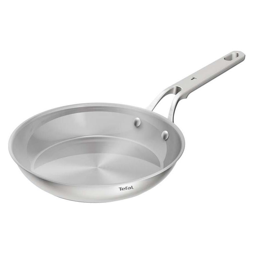 Tefal 24 cm Frying pan, uncoated, stainless steel (Bratpfanne, Edelstahl, 24 x 9.30 cm) (G7620404)