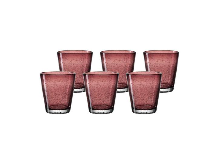 Leonardo Living Trinkgläser Burano lila 330 ml 6er Set, Lila, Glas, Gläser, Trinkgläser