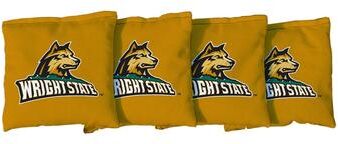 Skip's Garage Wright State University Raiders Yellow Cornhole Bags