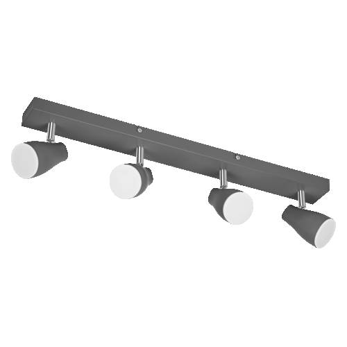 OSRAM LED Spot Pear Black 4 x 4.3W 2700K GU10 4099854473982 Deckenstrahler LED-Reflektorlampe GU10 Schwarz