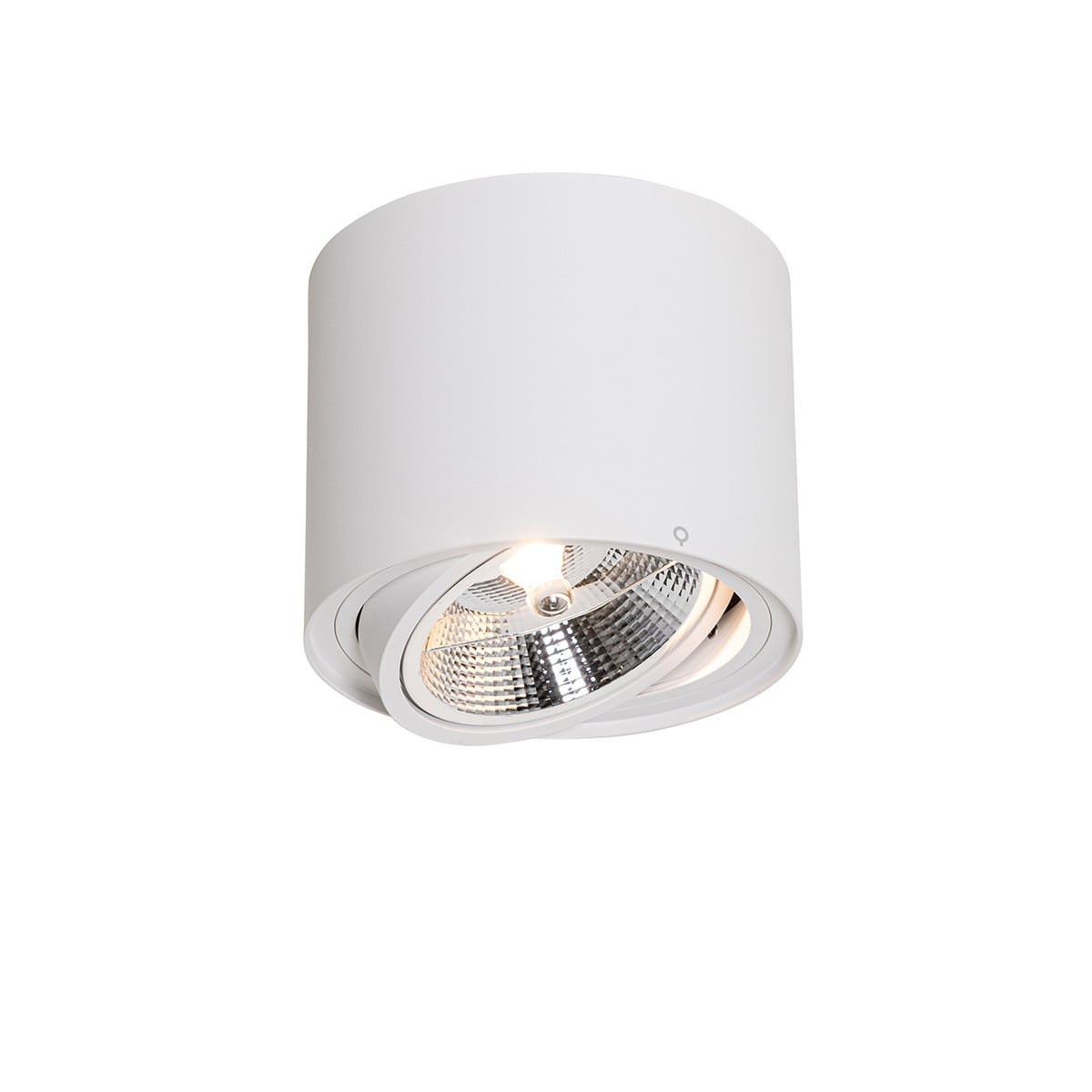 Qazqa Moderne ronde plafondspot wit, dimbaar en verstelbaar, aluminium