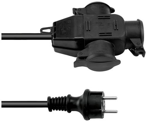 Eurolite 3024701D Strom Verlängerungskabel Schwarz 3m H07RN-F 3G 2,5mm²