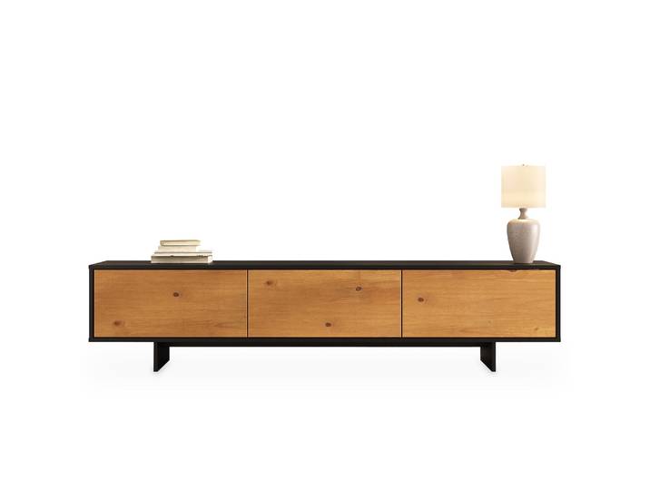 Meuble Tv 184 Cm Arto Noir/chêne